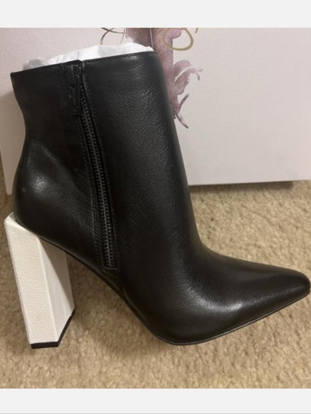 Jessica Simpson Black and White Heeled Boots